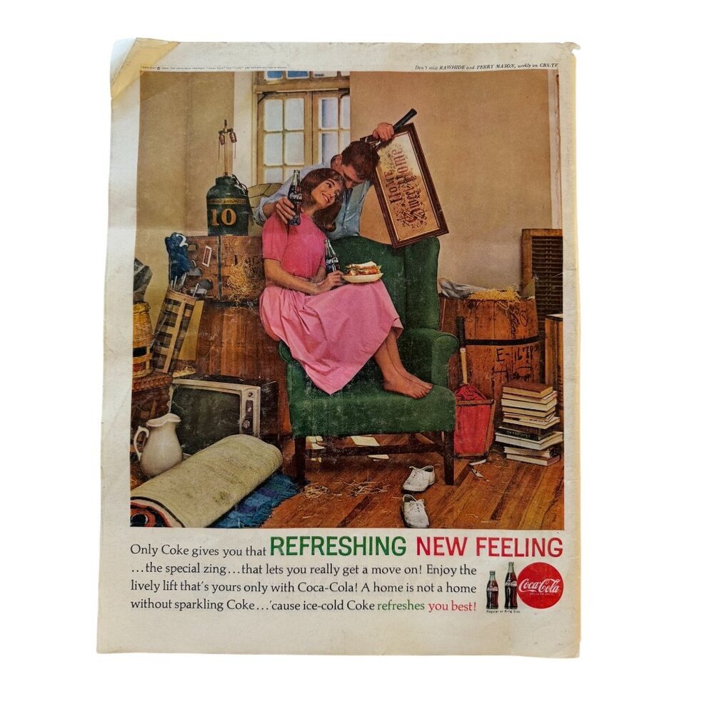 Vintage 1962 Coca Cola Refreshing New Feeling Advertisement Print Ad READ